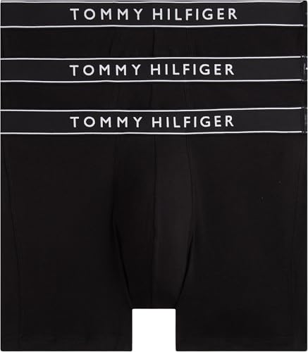 Tommy Hilfiger Calzoncillos bóxer Brief Pack de 3 Hombre de algodón elástico, Negro (