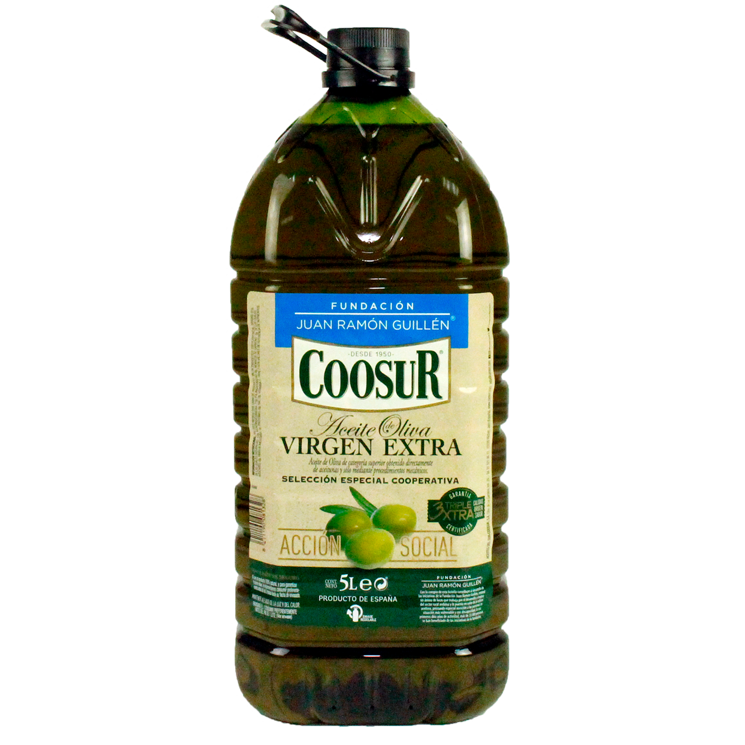 Coosur Aceite de Oliva Virgen Extra Selección Cooperativa FJRG 5L - Premium AOVE Espa