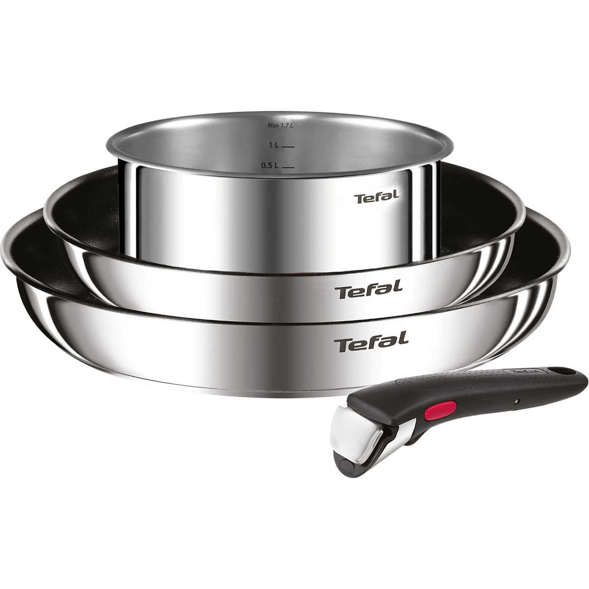 Tefal Ingenio Cook Eat Conjunto 4 Piezas - Sartenes Antiadherentes con Mango Extraíbl