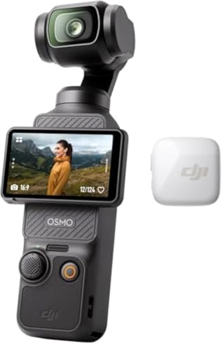 DJI Osmo Pocket 3 + Transmisor Mic Mini (Arctic White), cámara para Vlogs, micrófono 