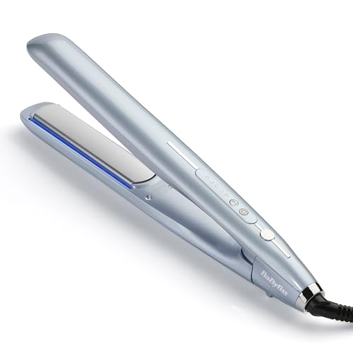 BaByliss Plancha Hydro Fusion – Tecnología iónica dual, Antiencrespamiento, 5 ajustes