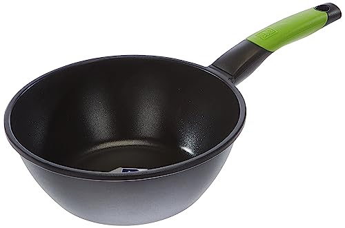 BRA Prior | Wok con mango 24 cm, Aluminio fundido antiadherente