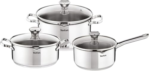 Tefal Duetto On - Juego de 3 Piezas + 3 Accesorios, Acero inoxidable