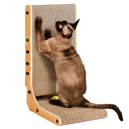 EHEYCIGA Rascador Gatos Cartón L 48cm Mediano-Rascador Vertical Pared Esquina | Alfom