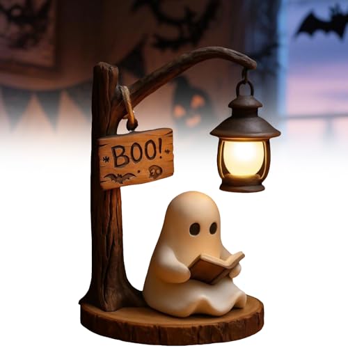 HUIKUANGEU Lámpara Fantasma,Bonita Lámpara de Lectura de Fantasma,Decoración de Hallo