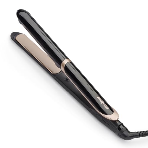 BaByliss Plancha de Pelo Super Smooth - Tecnología iónica anti frizz, Alfombrilla tér
