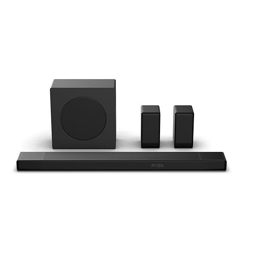 Hisense AX5140Q - Barra de Sonido 5.1.4, 600W, 13 Altavoces, Subwoofer y Altavoces Tr