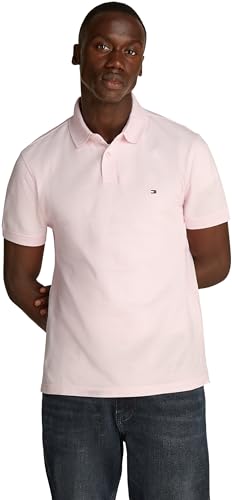 Tommy Hilfiger Polo de Manga Corta Hombre Core 1985 Regular Fit, Rosa (Light Pink), X