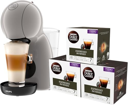 KRUPS Piccolo XS Taupe, cafetera de cápsulas multibebida ultracompacta, espresso de a