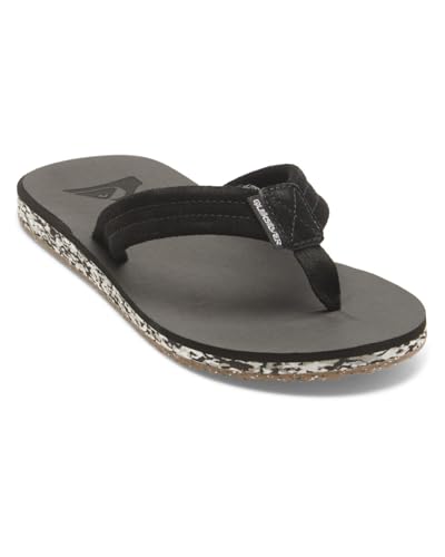Quiksilver Sandalia Carver Suede Recycled para hombre, Negro 1, 42 EU ❗️ 🇪🇸