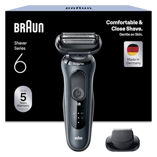 Braun Series 6 Afeitadora Eléctrica Hombre, Máquina de Afeitar Barba con Recortadora 