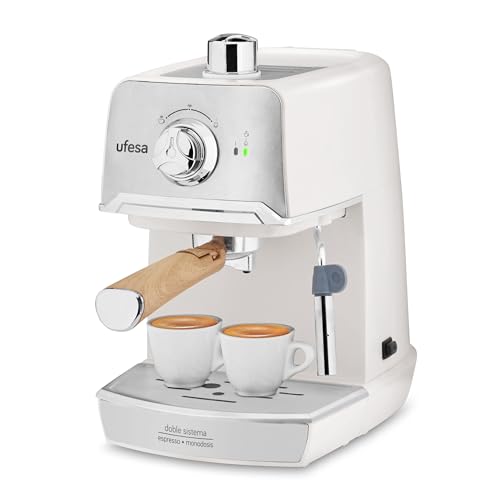Ufesa CE7238 Cream Cafetera Expresso y Capuccino, Vaporizador Orientable, 20 Bares, 2