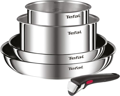 Tefal Ingenio Emotion - Juego de 2 Sartenes 24/28 cm + 2 Cazos 16/20 cm + Mango extra