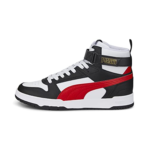 PUMA Unisex Rbd Game Zapatillas, Puma White High Risk Red Puma Black Puma Team Gold, 