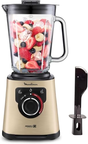 Moulinex Perfect Mix, Batidora de vaso 1200 W, Cuchillas Powelix de alta eficiencia, 
