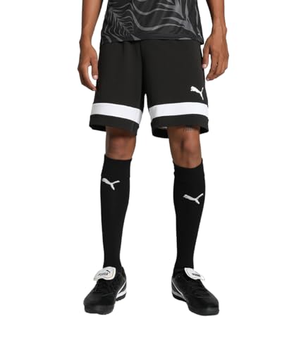 Puma - individualRISE Shorts, Pantalones Cortos de Punto Unisexo, Puma Black-Puma Whi