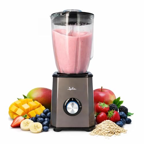 JATA JEBT1500 - Batidora de vaso de 1,5 litros. 2 velocidades + turbo. Cuerpo de acer
