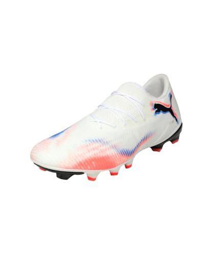 Puma Tenis Unisex Future 8 Match Low FG/AgSoccer, Puma Blanco Puma Negro Rojo Brillan