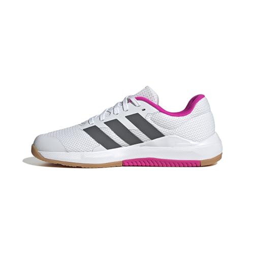 adidas Mujer Dropset Base Training Shoes, Cloud White/Grey Five/Shock Pink, 44 2/3 EU
