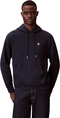 Calvin Klein Sudadera con Capucha LS EU 350TERRY Monogram LV04RC297G para Hombre, Azu