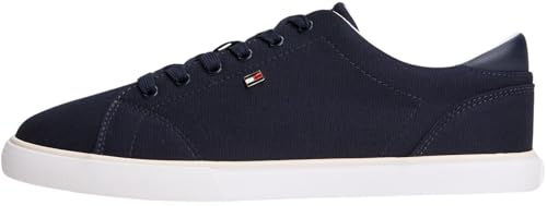 Tommy Hilfiger TH Low Profile Vulc Canvas Fw0fw09102, Parte Superior Baja Mujer, Blue