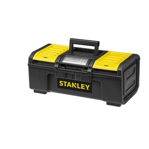 STANLEY Caja de Herramientas 16 Pulgadas One-Touch, Almacenamiento Resistente con Ban