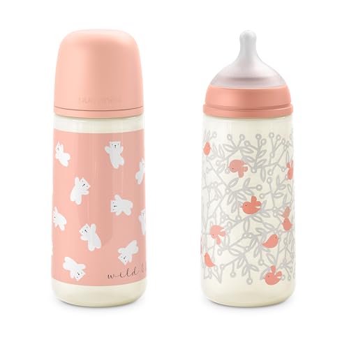 Suavinex, Pack 2 Biberones de 360 ml, Tetina Fisiológica SX Pro de Silicona con Válvu