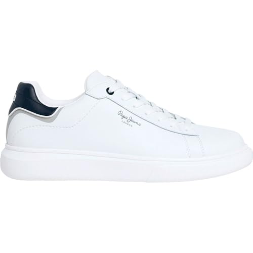 Pepe Jeans Zapatillas de Piel Eaton One Blanco ❗️ ​🇪🇸