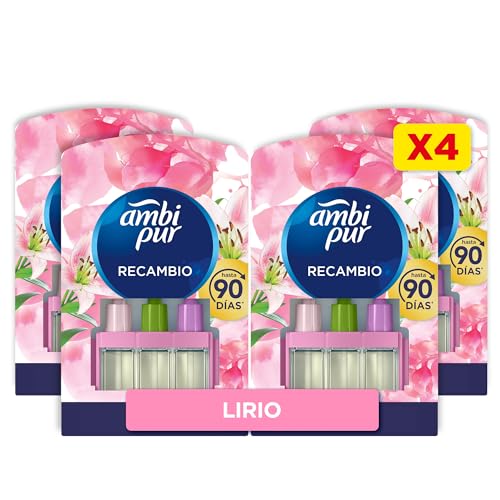 Ambipur 3Volution Lirio y Brisa Recambio De Ambientador Electrico 80ml, 3 Aromas Que 