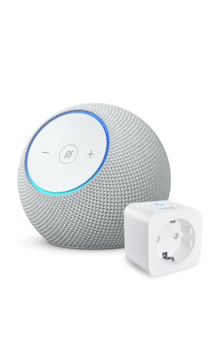 Amazon Echo Dot Max (última generación) | Blanco + WiZ Enchufe Inteligente, compatibl