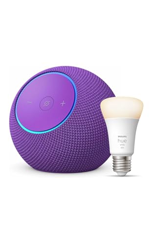 Amazon Echo Dot Max (última generación) | Amatista + Philips Hue White Bombilla Intel