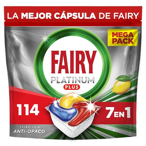 Fairy Platinum Plus Limón Cápsulas De Lavavajillas Todo En Uno, 114 Cápsulas, Nuestra