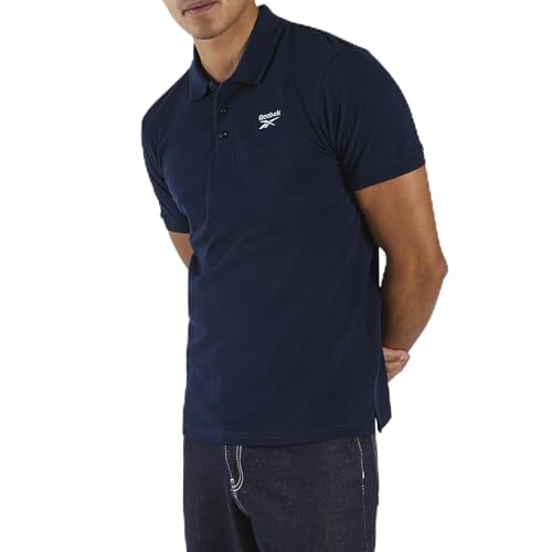 Reebok Blaze Embroidered SS - Polo para Hombre, Vector Navy, XL ❗️ 🇪🇸