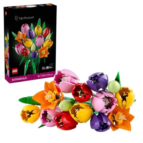 LEGO Botanicals Ramo de Tulipanes - Kit de Maquetas para Adultos de Flores Artificial