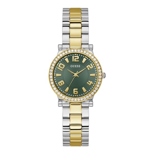 Guess Fawn Reloj de Mujer de Acero Inoxidable, Multicolor, Dorado, Clásico ❗️ 🇪🇸