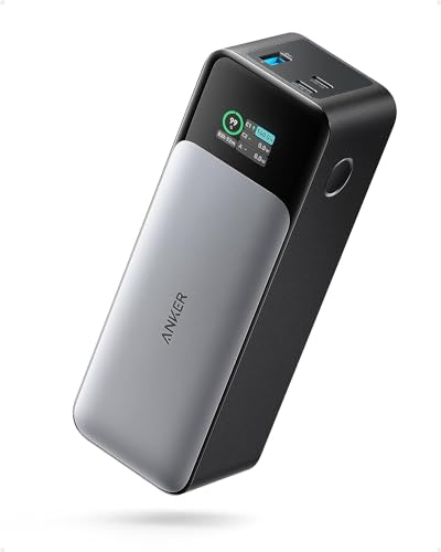Anker Power Bank Carga Rapida 737, Cargador Portátil de 24,000 mAh y con 3 Puertos, 1