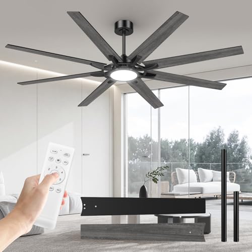 Airwit 183cm Ventilador de Techo con Luz Extra Grande, Lámpara Ventilador de Techo co