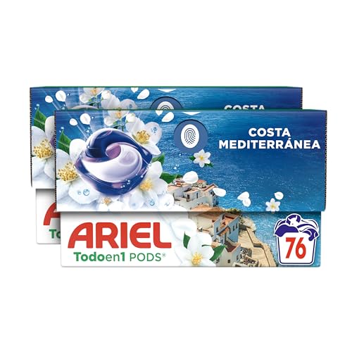 Ariel Todo en 1 PODS Brisa Marina Y Jazmín, Detergente Líquido Para Lavadora en Cápsu