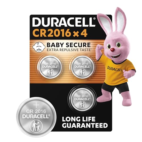 Duracell 2016 pilas de botón de litio 3 V (paquete de 4) - Larga duración garantizada