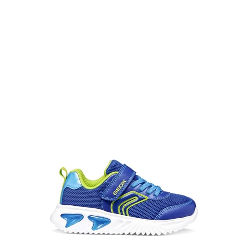 Geox J Assister Boy C - Zapatillas Deportivas, Color Azul y Lima, Talla 24 EU ❗️ 🇪🇸