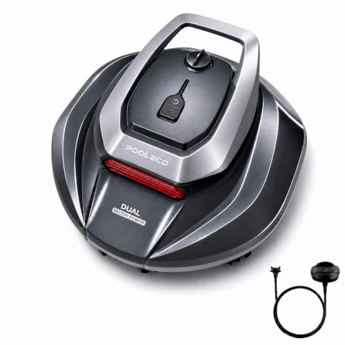 Pooleco Robot Limpiafondos Piscina Inalámbrico con Flotador, Recogida sin Poste, 2 Mo