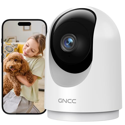 GNCC Camara Vigilancia WiFi Interior 355° PTZ 2K Cámara Vigilancia Interior con Segui