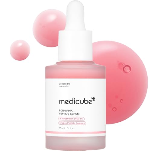 medicube PDRN Pink Peptide Serum – Sérum Facial con PDRN de ADN de Salmón, Péptidos y