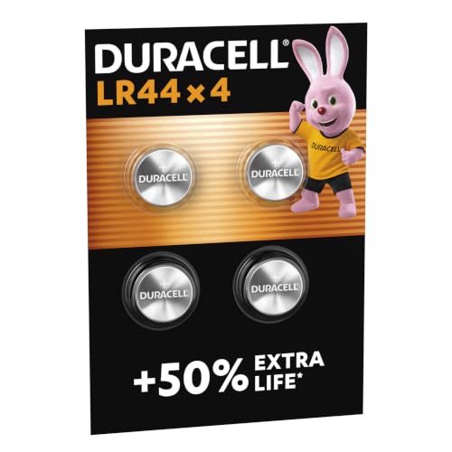 Duracell Pilas alcalinas Especiales LR44 de 1,5 V (Paquete de 4) (A76) – +50% Extra d