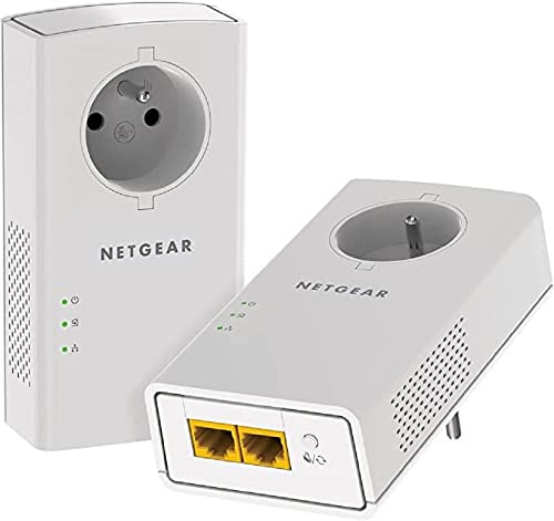 Netgear PLP2000-100FRS - Adaptador CPL Powerline 2000 + Salida Extra (2,000Mbps, 2 pu