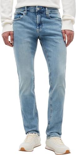 Tommy Jeans Vaqueros Hombre Scanton Slim Fit, Azul (Denim Light), 34W/31L ❗️ 🇪🇸