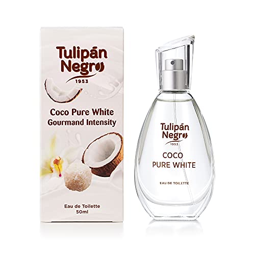 Tulipán Negro - Agua de Colonia Coco Pure White, Fragancia Dulce y Tropical, Colonia 