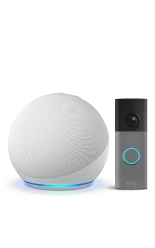 Echo Dot (Última generación), Blanco + Ring Videotimbre con batería (Battery Video Do