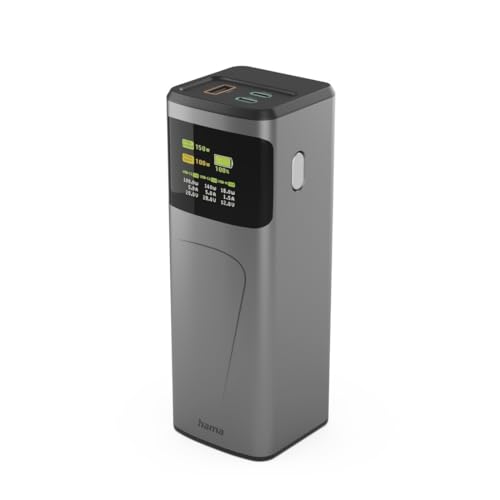 Hama | Power Bank High Power 24.000 mAh 150 W USB-C PD Pantalla TFT | Power Delivery 
