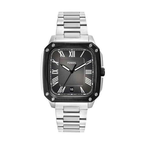 Fossil Reloj Crosby para Hombre, Movimiento de Cuarzo de Tres Agujas con Fecha y Corr